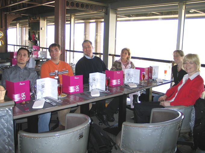 Part of the team in the Eiffeltower restaurant 2007