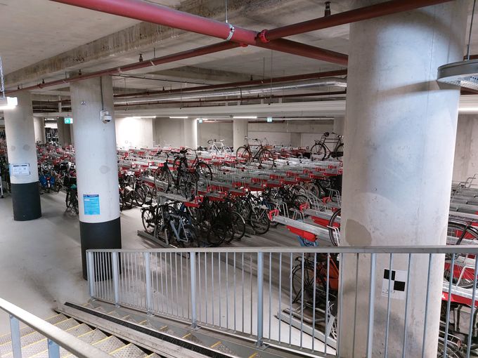 Cycle parking in the basement