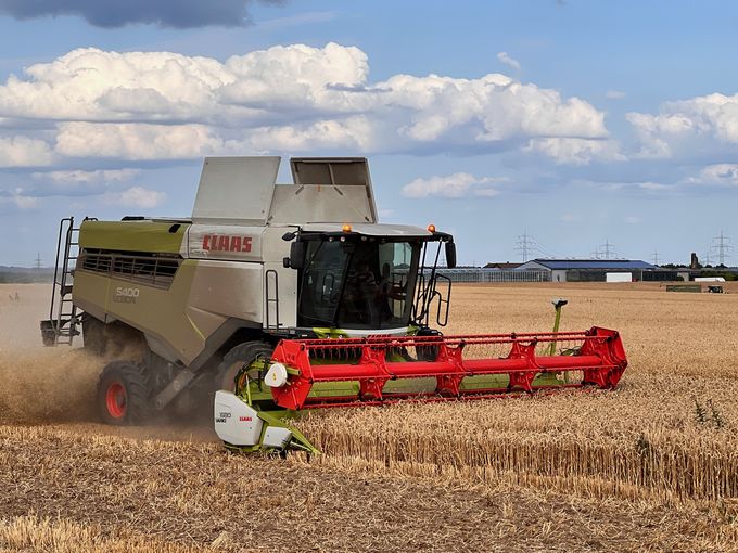 Claas harvester in the field